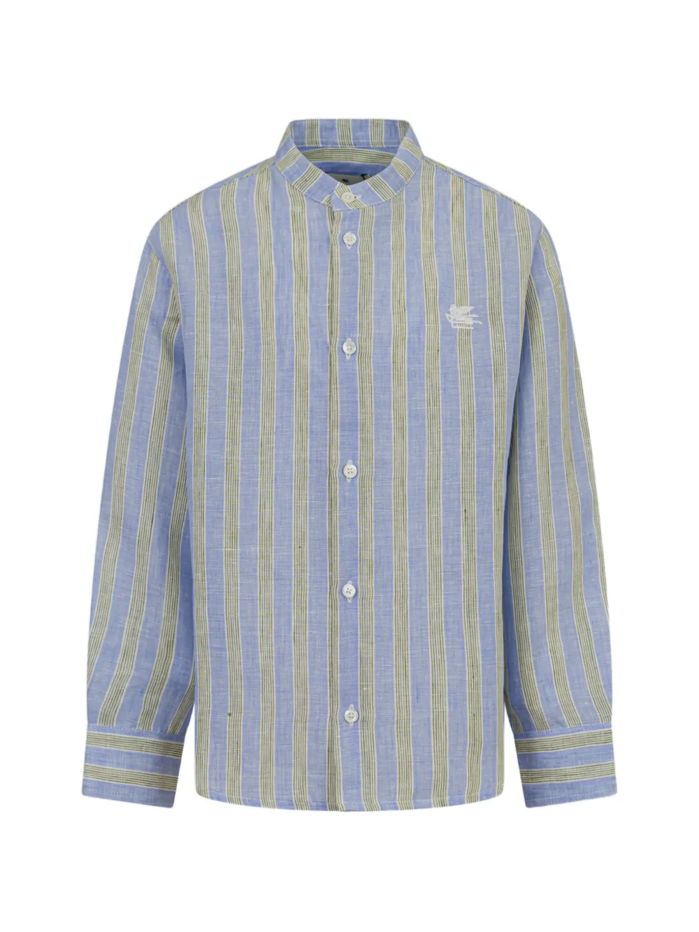 ETRO KIDS Camicia in lino a righe - Blu