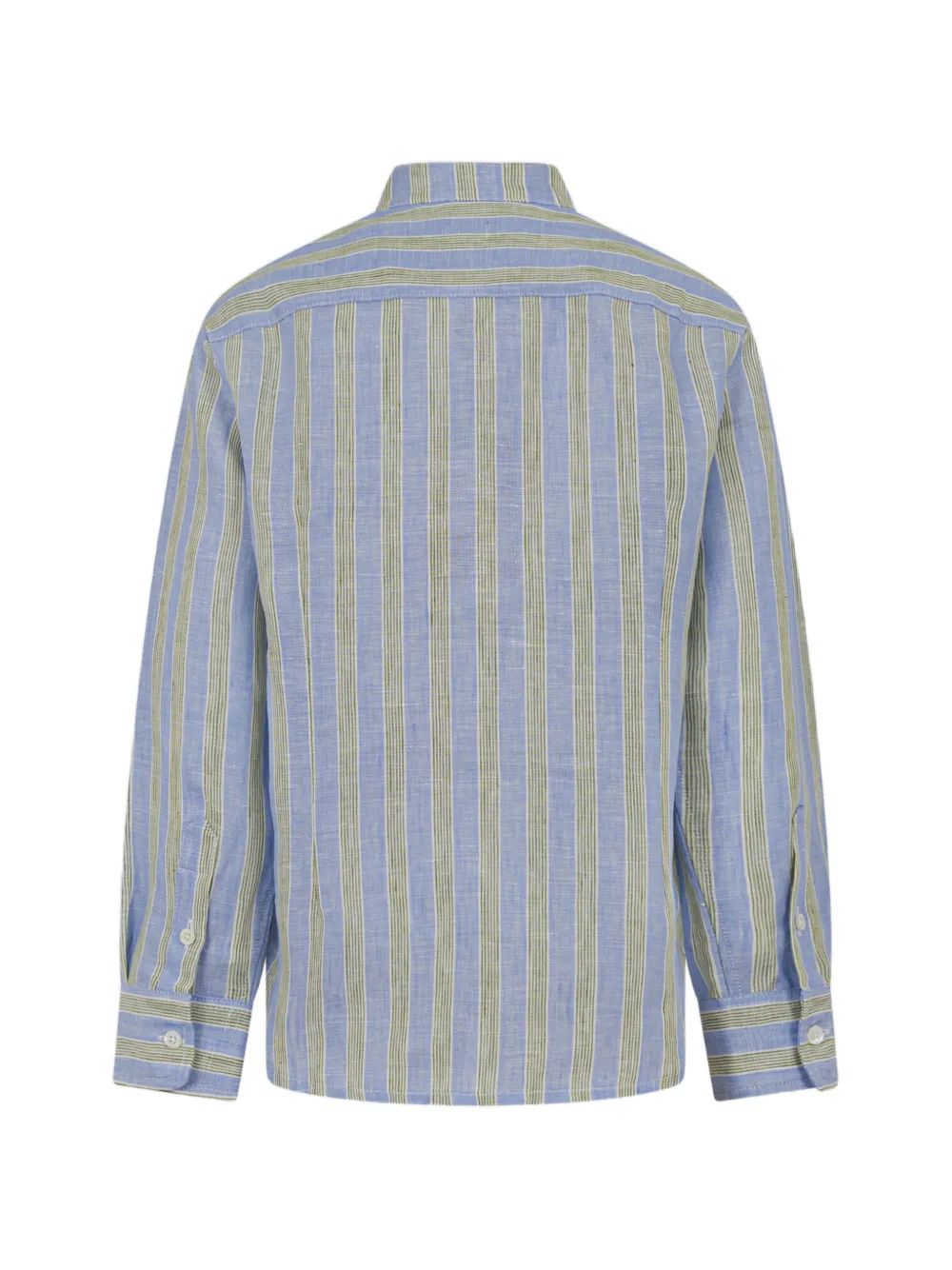  Etro Kids Striped-pattern Linen Shirt - Blue 