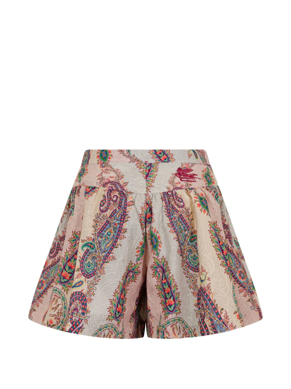 Paisley-Pattern Embroidered Shorts