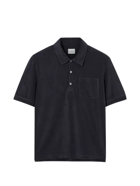 Closed terry-cloth chest-pocket T-shirt