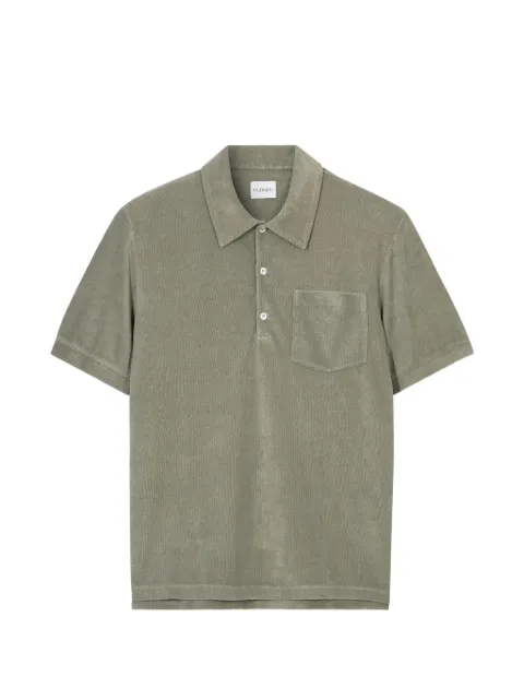 Closed towelling patch-pocket T-shirt