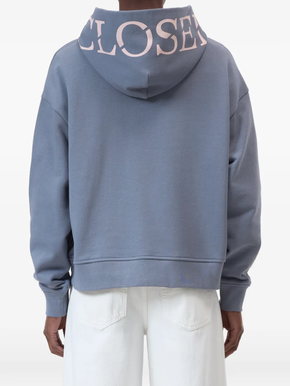 Closed Hoodie van biologisch katoen Blauw