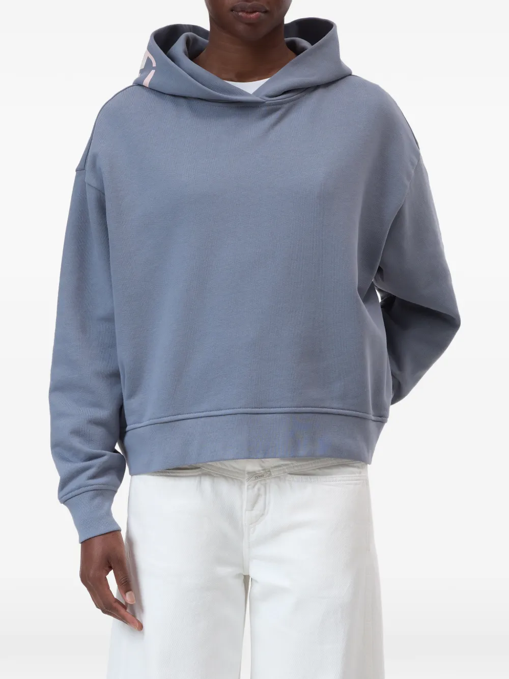 Closed Hoodie van biologisch katoen Blauw