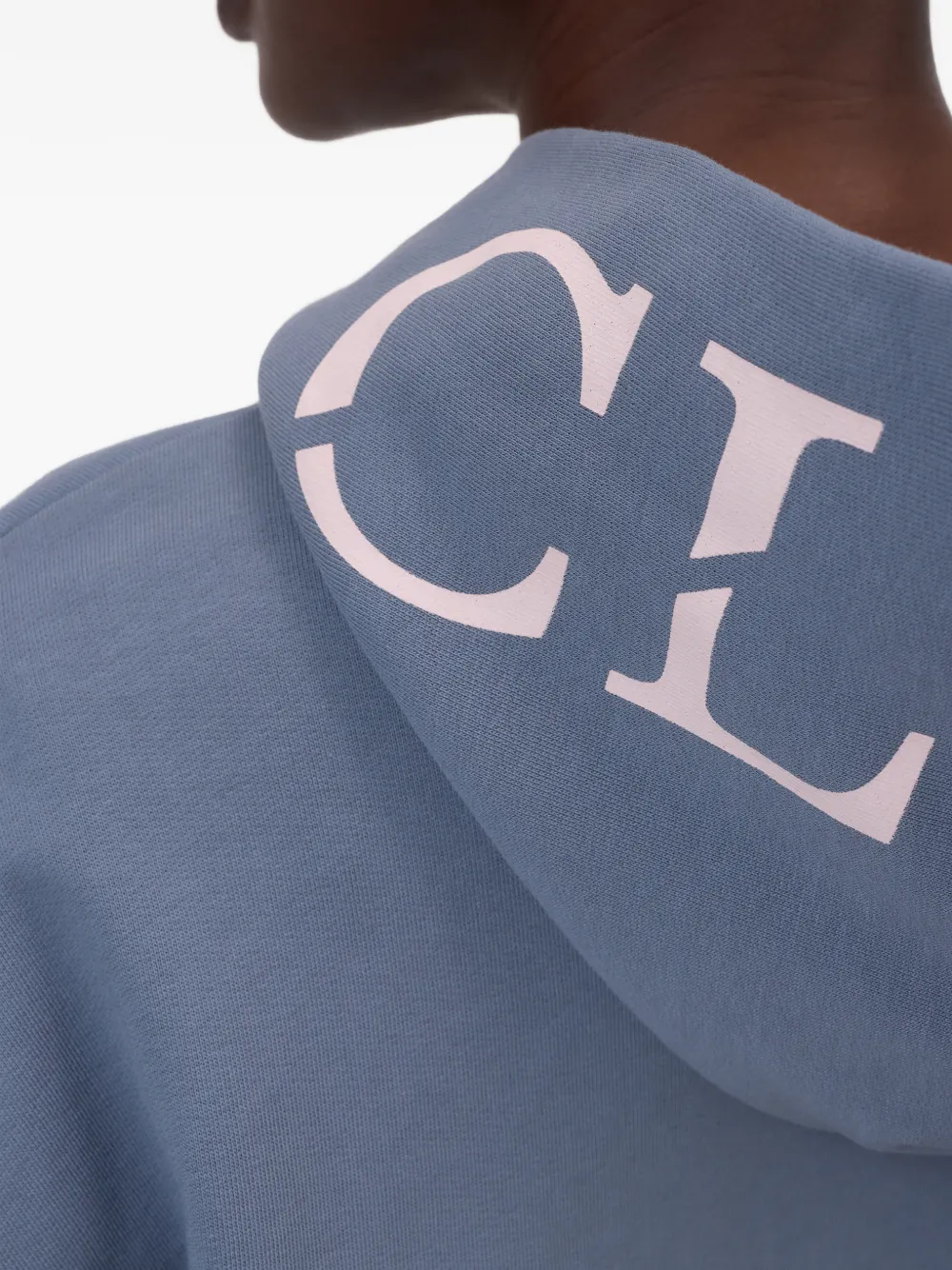 Closed Hoodie van biologisch katoen Blauw