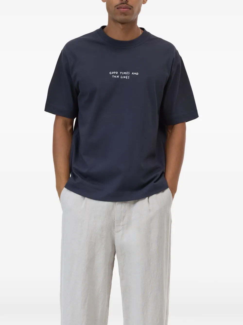  Closed Slogan-print T-shirt - Blue 