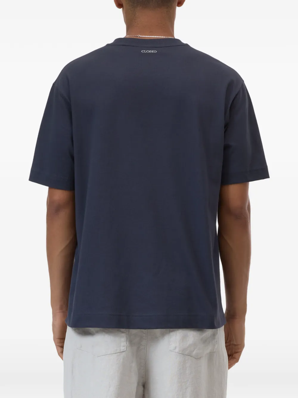 Closed T-shirt met tekst Blauw