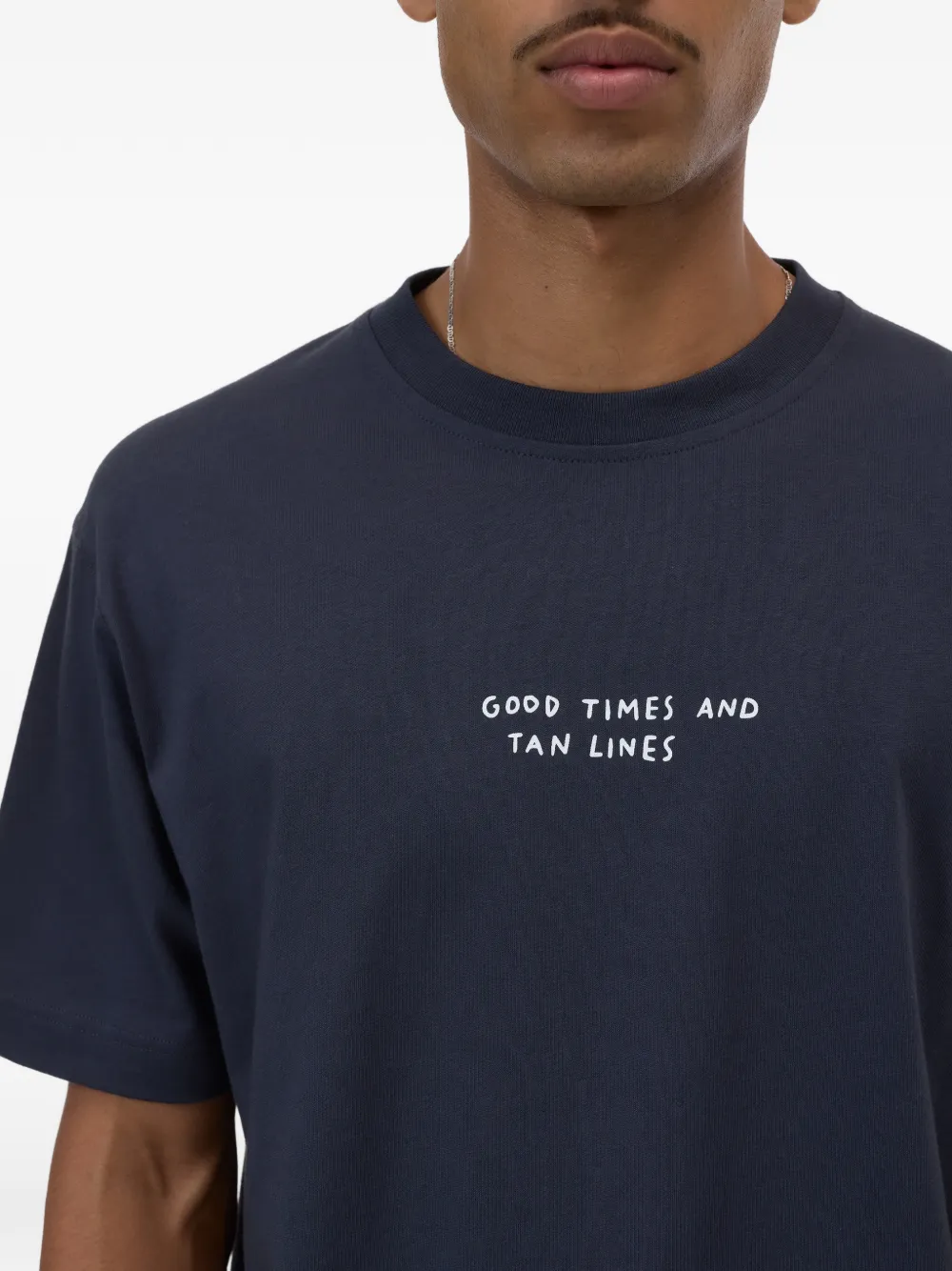 Closed T-shirt met tekst Blauw