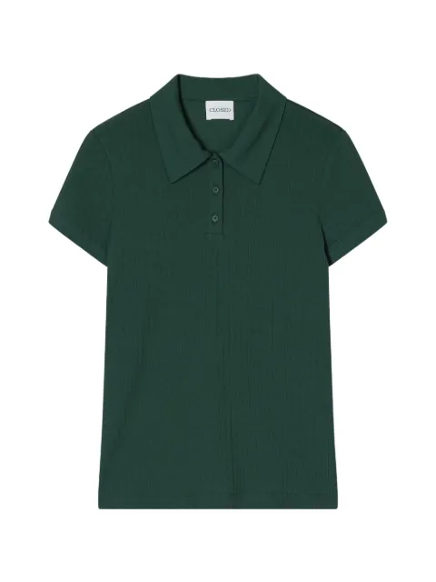 Closed ribbed polo shortsleeve