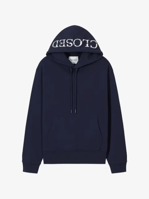 Closed hoodie con logo estampado