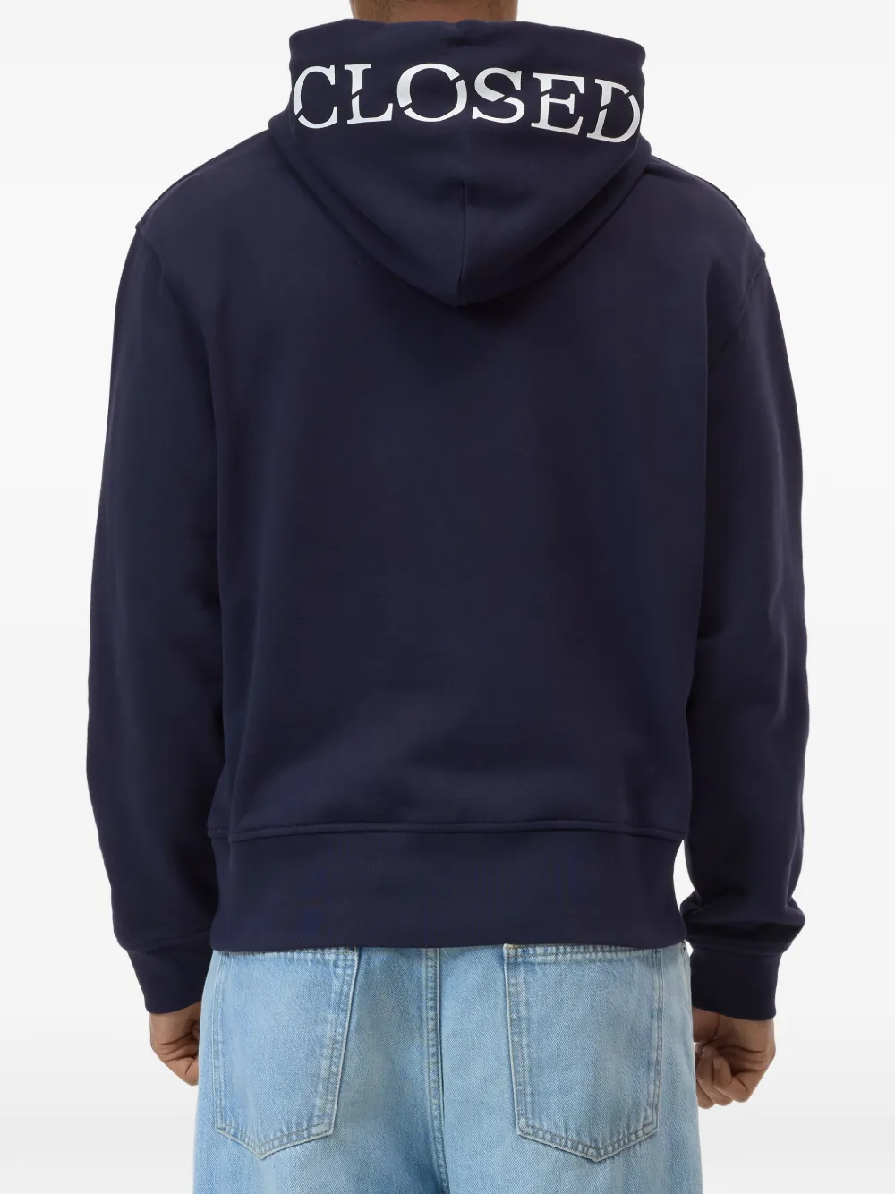 Closed Hoodie met logoprint Blauw