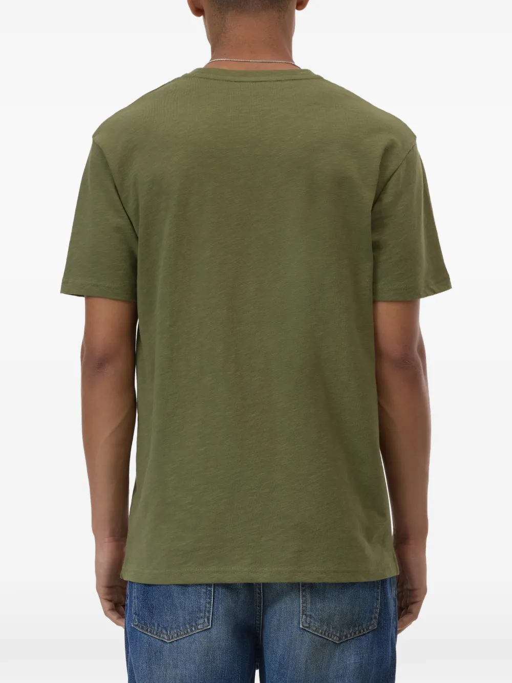 Closed T-shirt met ronde hals Groen