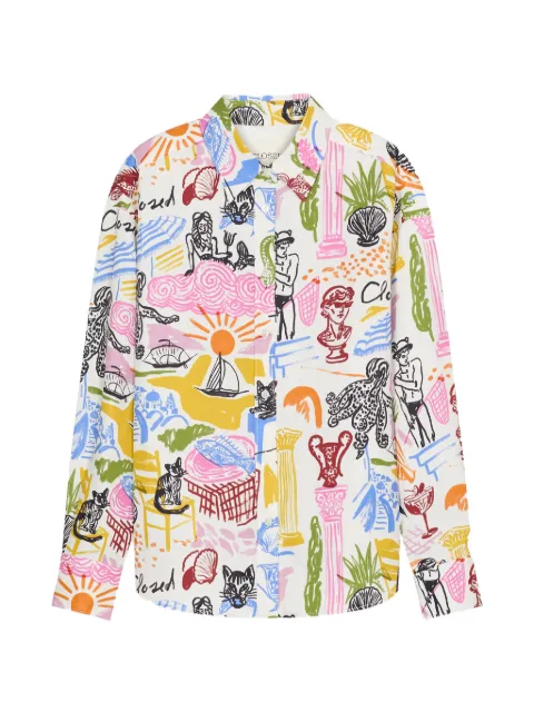 Closed camisa oversize estampada