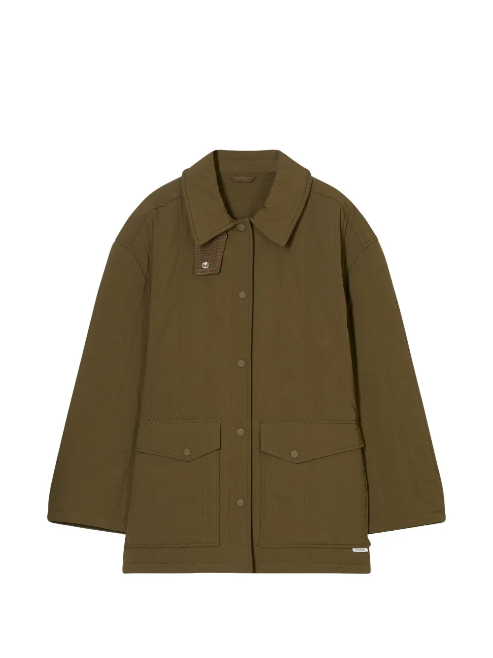 Closed quilted pockets jacket - Green