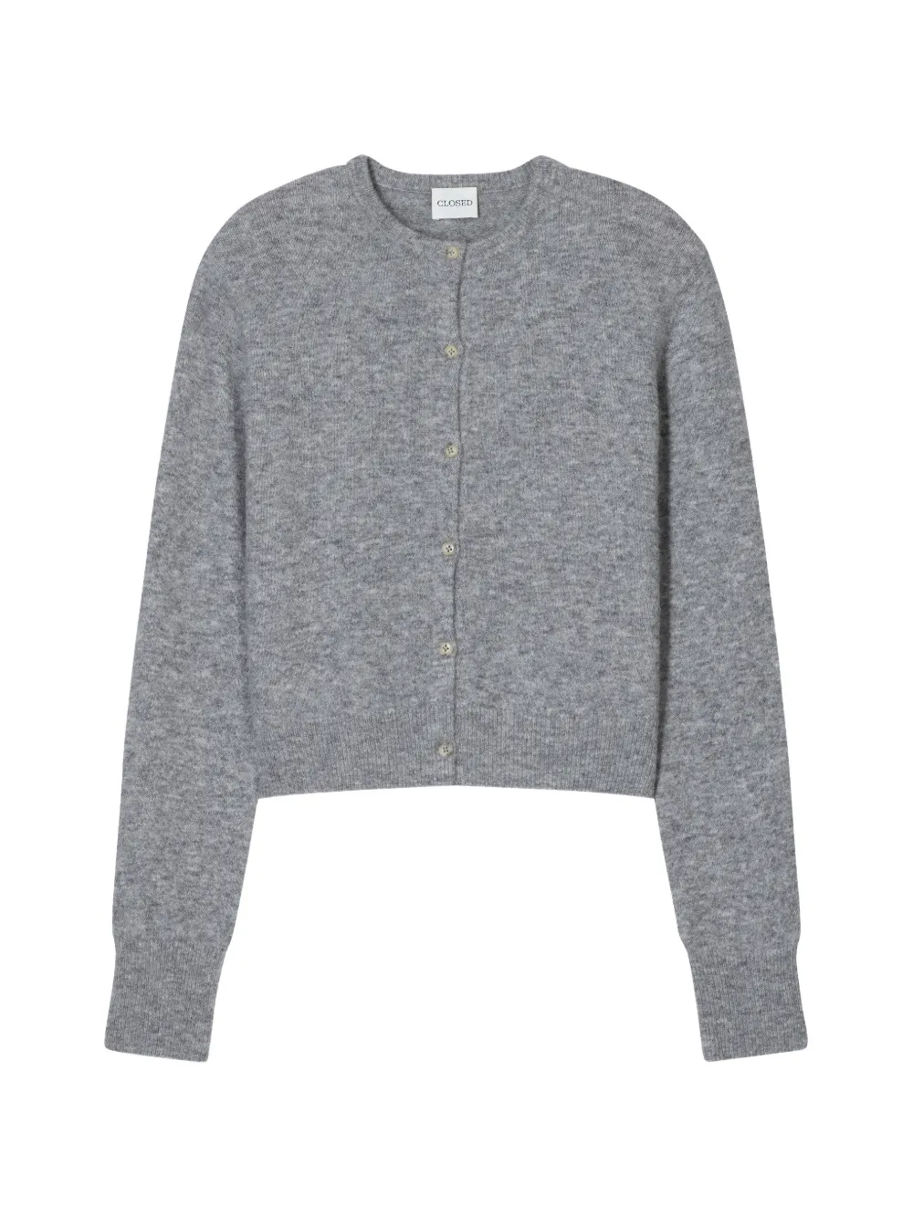 Closed crew-neck cardigan - Grey