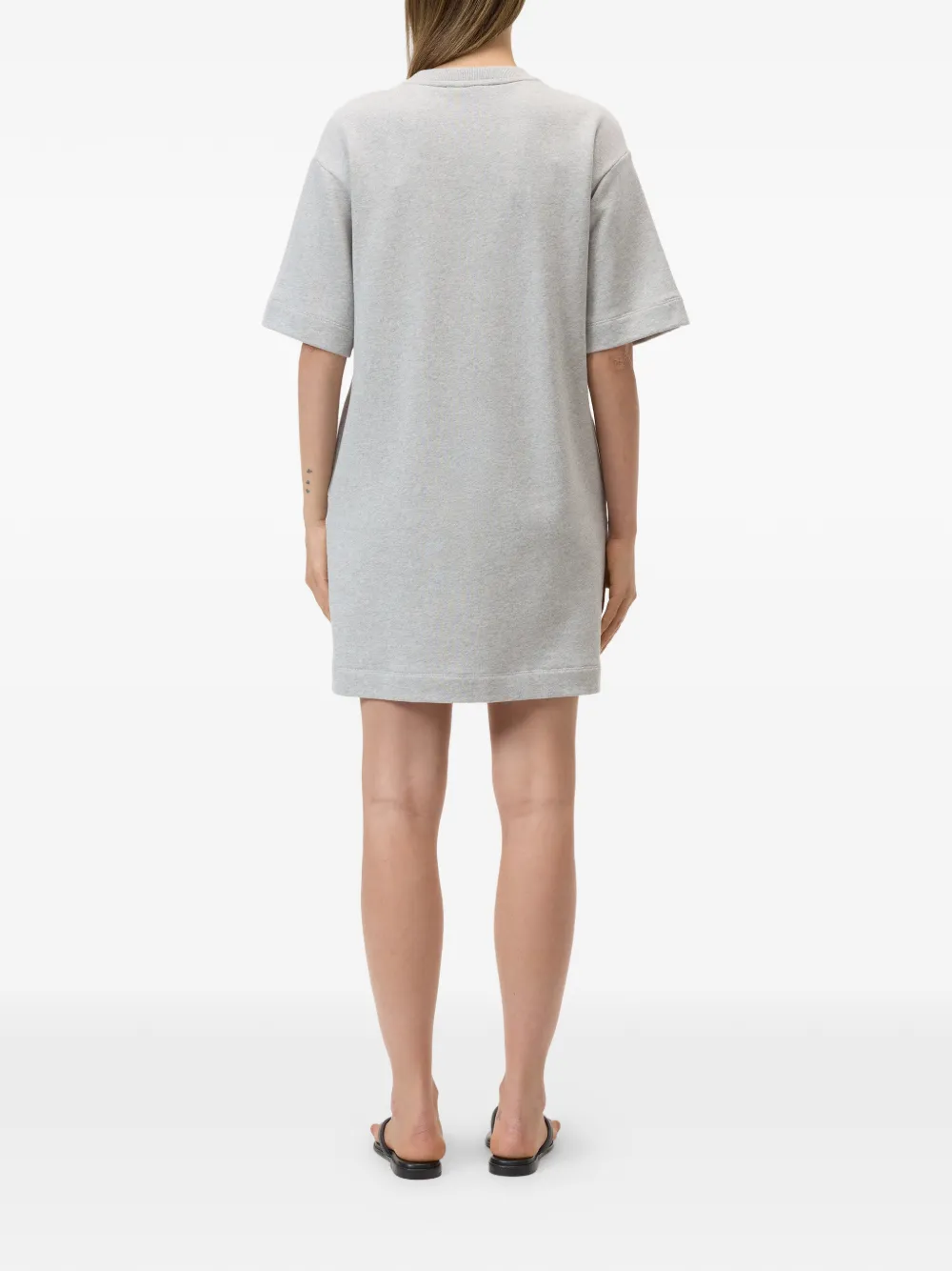 Closed Mini-jurk met korte mouwen Grijs