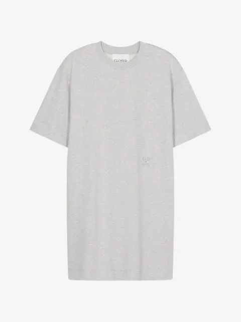 Closed short-sleeve mini dress