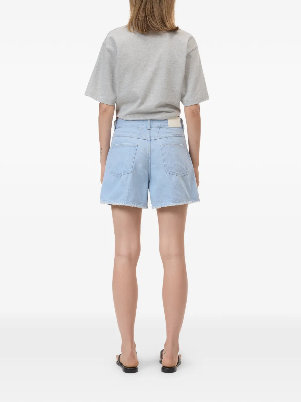 Closed Jocy-X denim shorts met franje Blauw