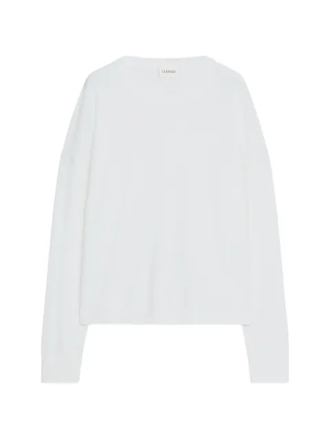 Closed crew-neck long-sleeves sweatshirt