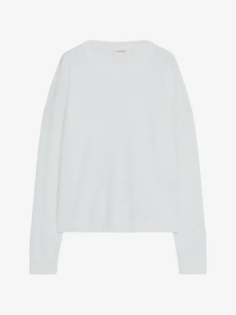 Closed crew-neck long-sleeves sweatshirt