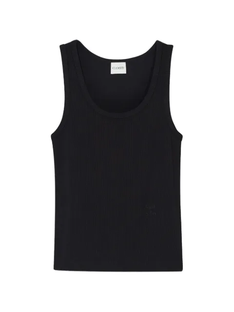 Closed ribbed tank top