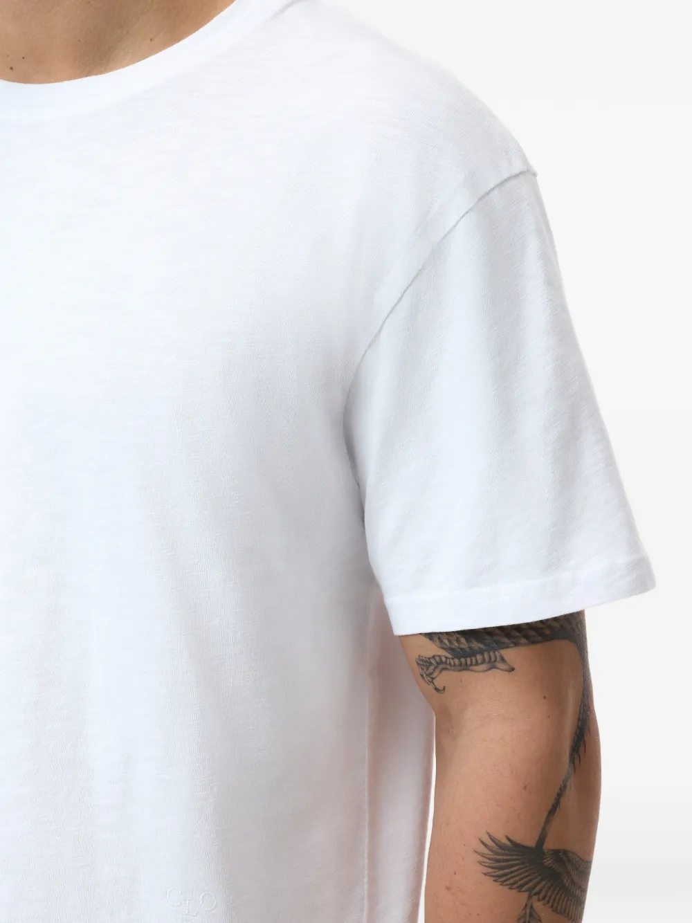 Closed T-shirt met ronde hals Wit