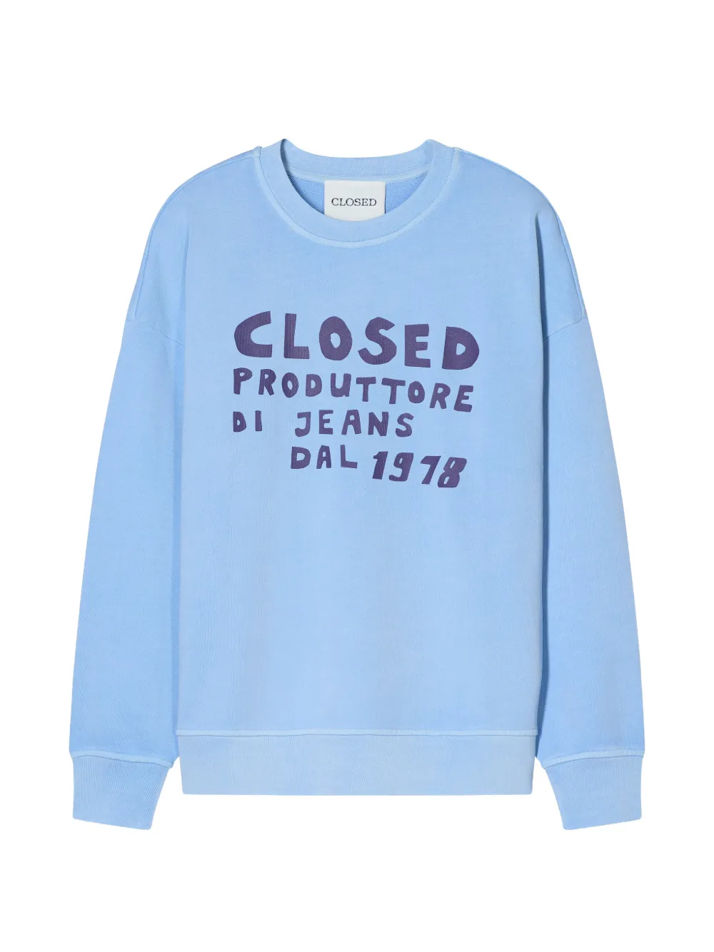 Closed relaxed crewneck - Blu