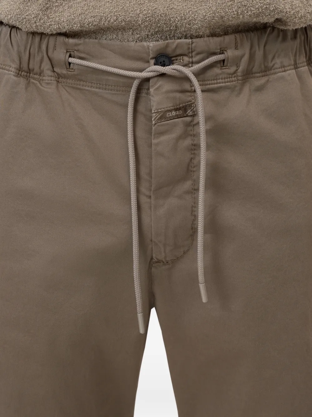Closed Tropea broek met trekkoord Bruin