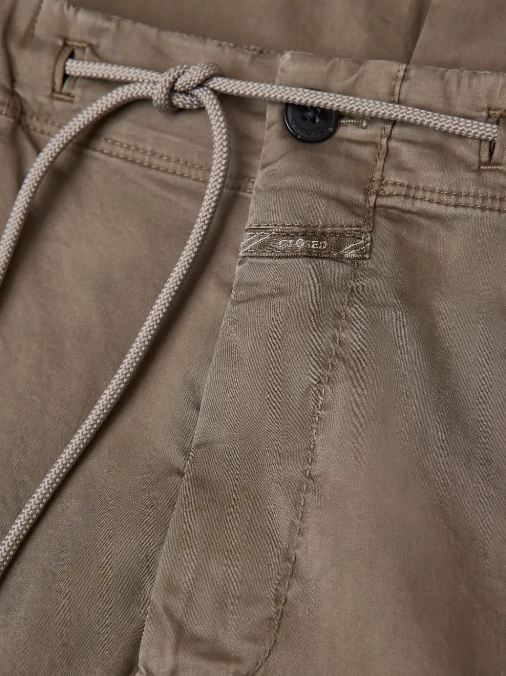 Closed Tropea broek met trekkoord Bruin
