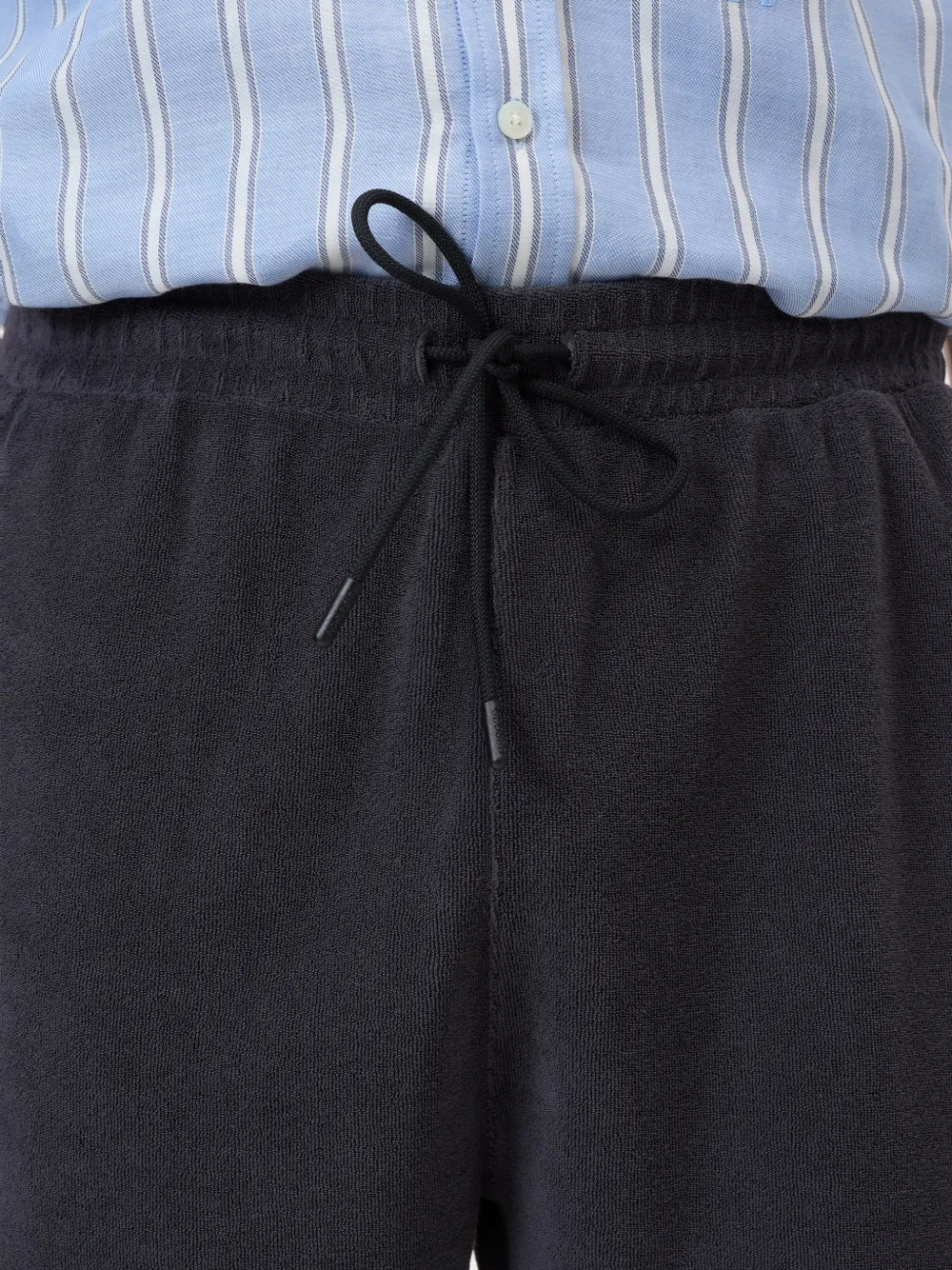 Closed Trainingsshorts met trekkoord Grijs