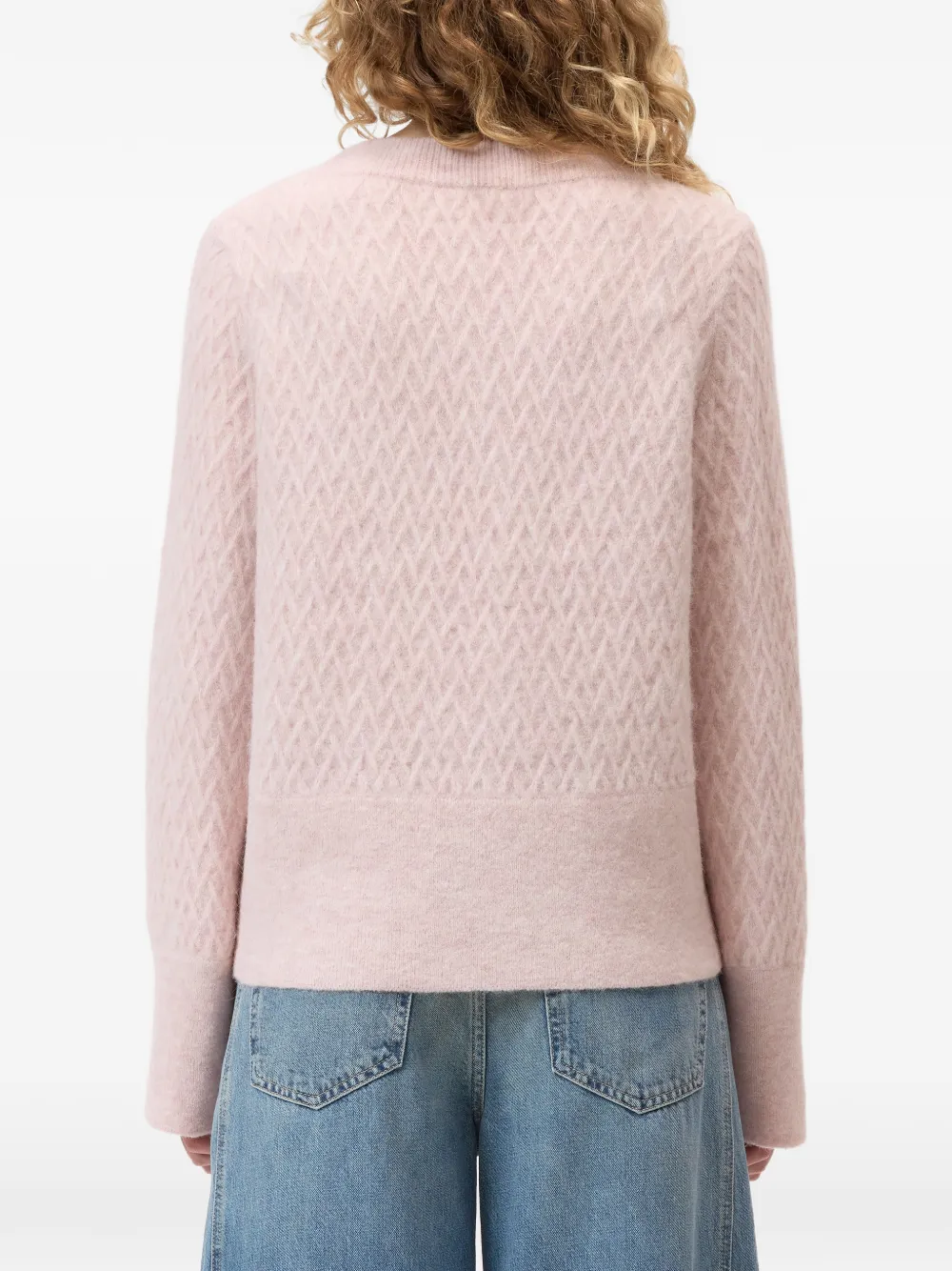 Closed Trui met V-hals en lange mouwen Roze