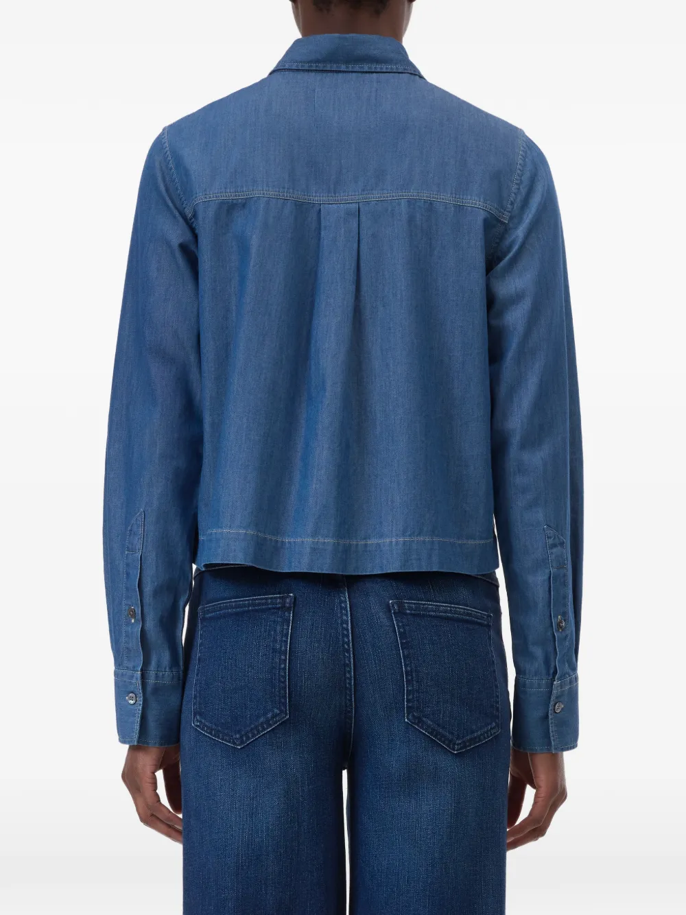 Closed Cropped klassieke blouse Blauw