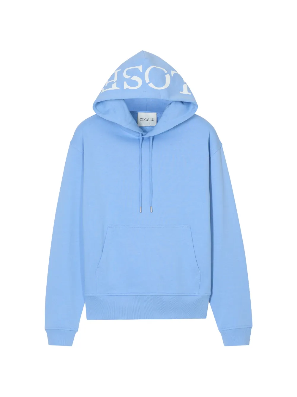 Closed Logo Printed Hoodie In Blue