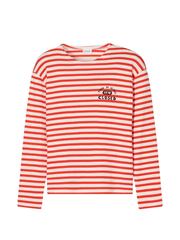 Closed ストライプ ロングTシャツ | ホワイト | FARFETCH JP