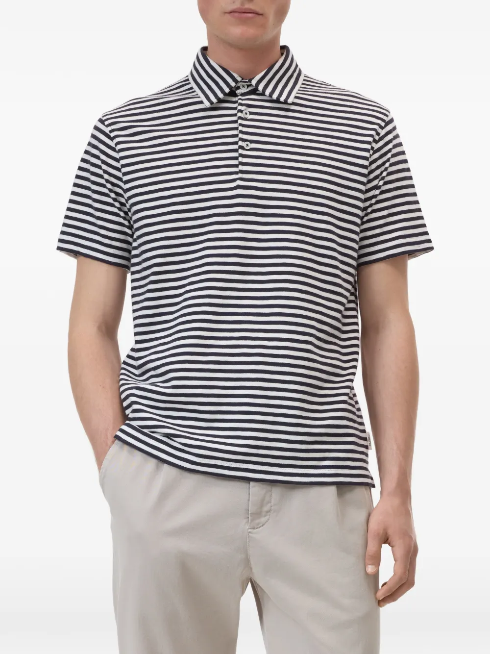  Closed Striped Polo Shirt - White 
