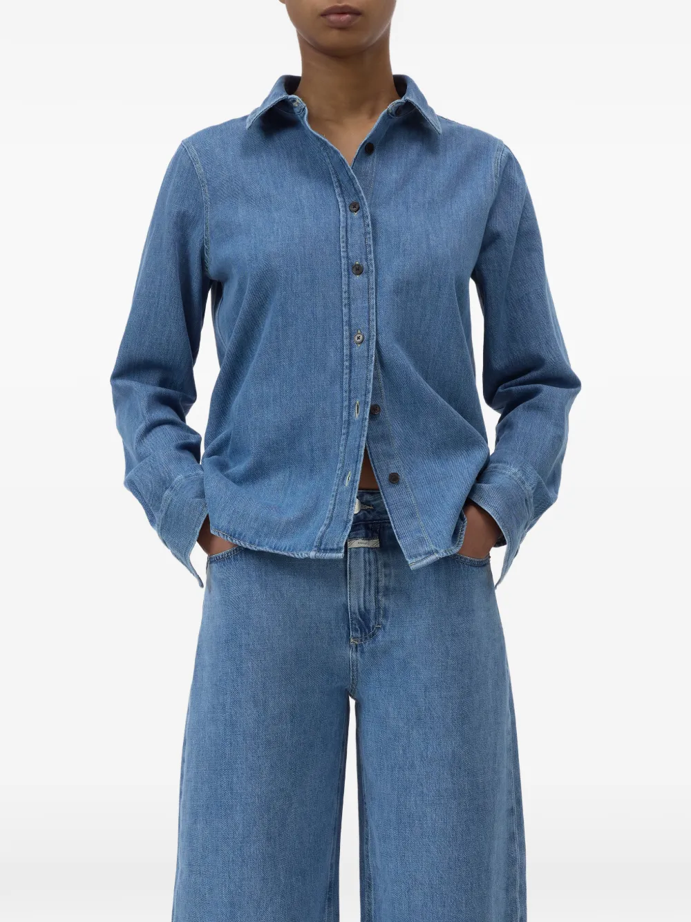  Closed Buttoned Classic Shirt - Blue 