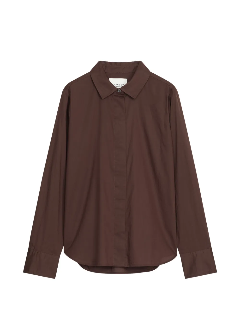 Closed buttoned classic shirt - Marrone
