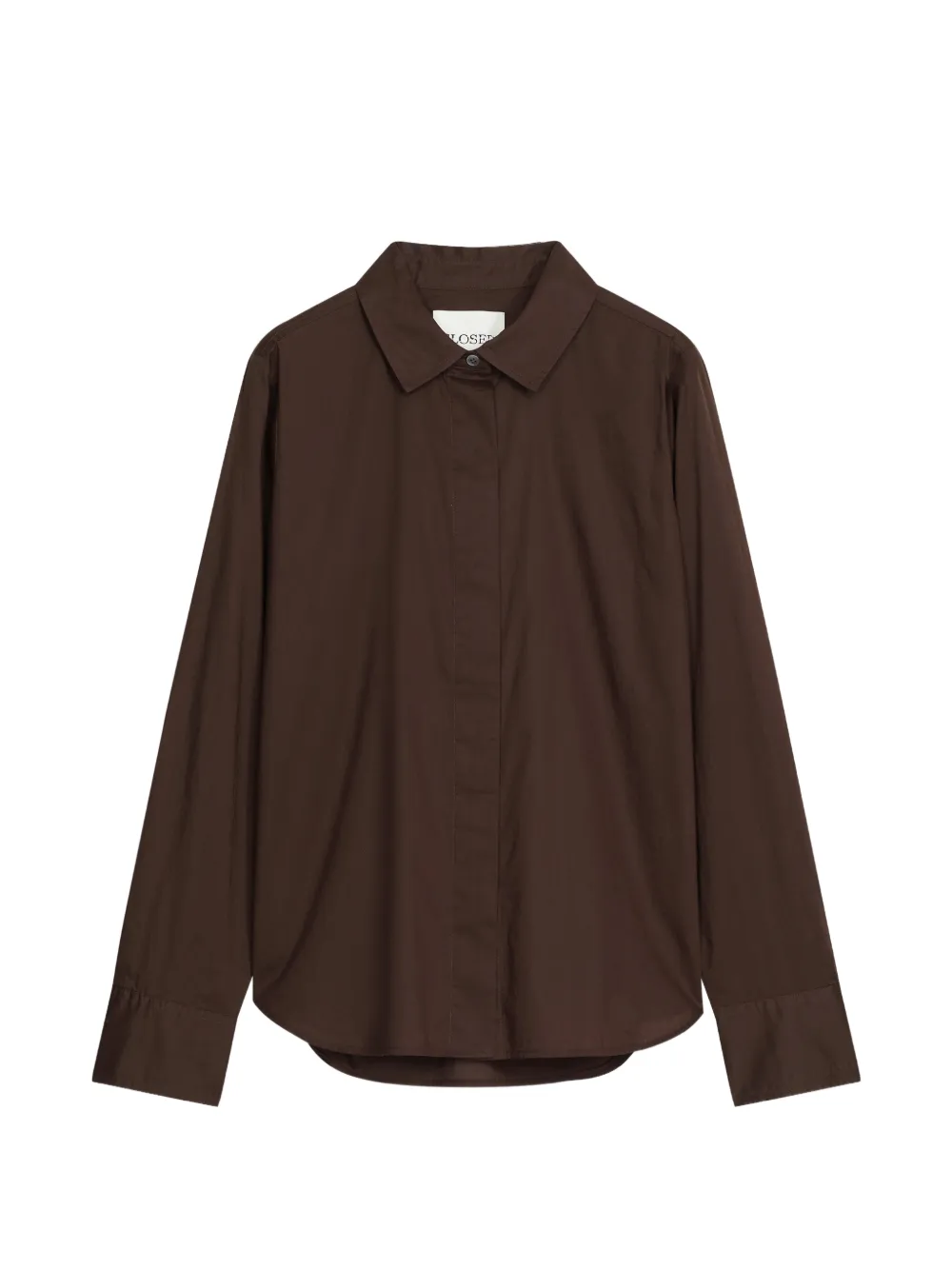 Closed buttoned classic shirt - Marrone
