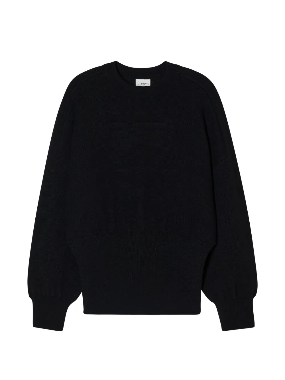 Closed Long-sleeve Crew-neck Sweater In Black
