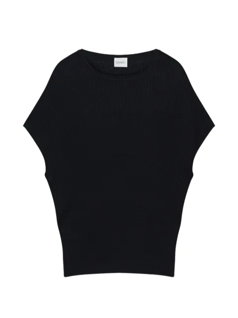 Closed crew-neck batwing sweater