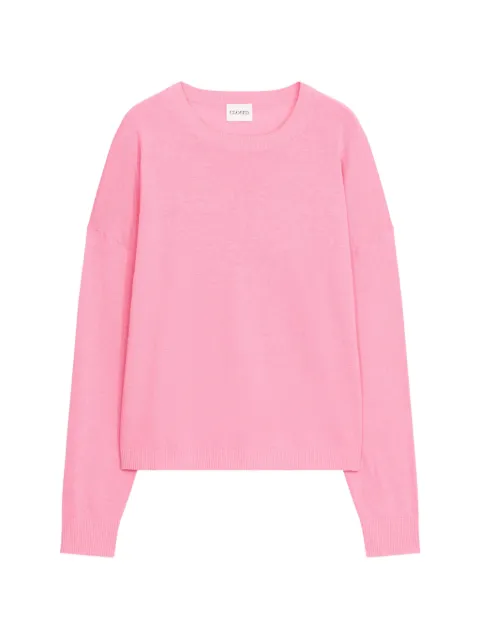 Closed crew neck long-sleeve sweater