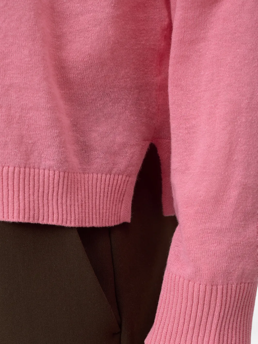 Closed Trui met ronde hals en lange mouwen Roze