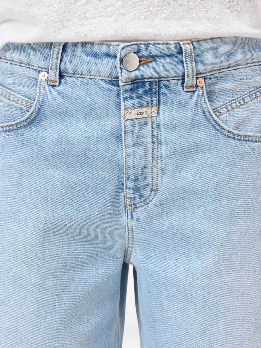 Closed Jenica denim shorts met opgestikte zak Blauw