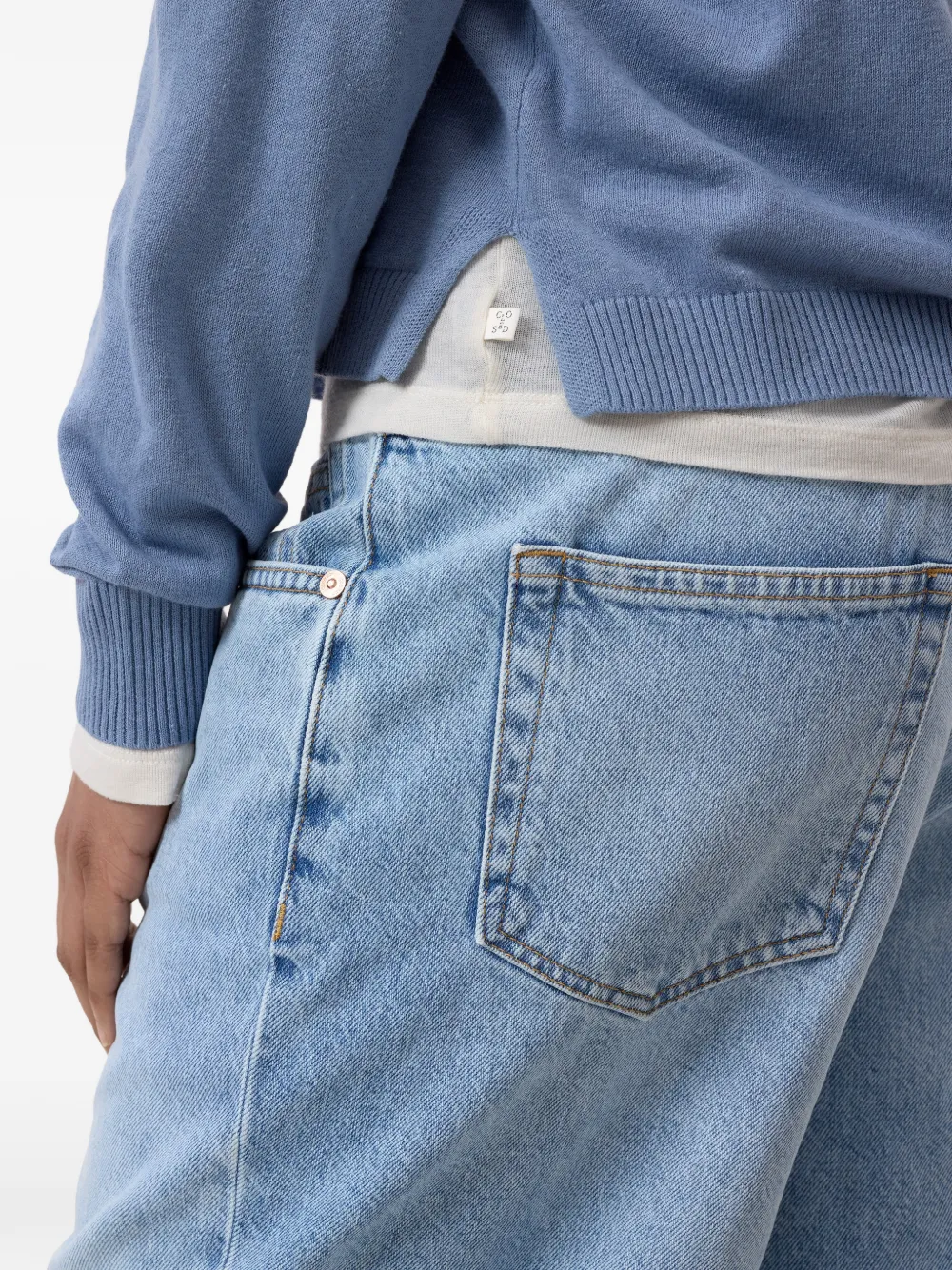 Closed Sweater met ronde hals Blauw
