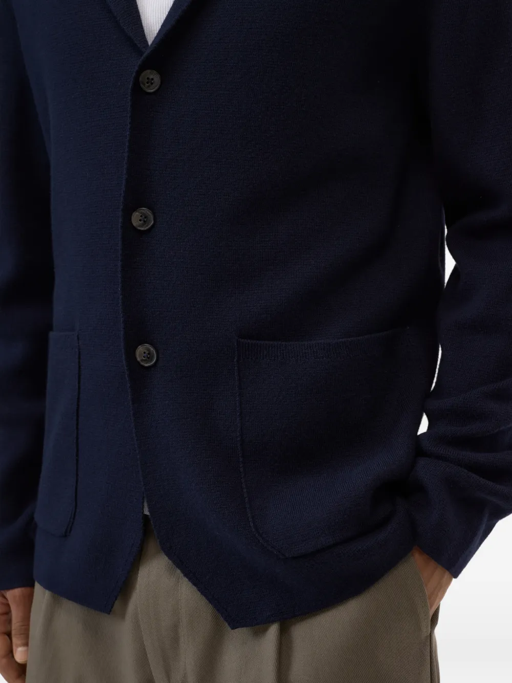 Closed Blazer met enkele rij knopen Blauw