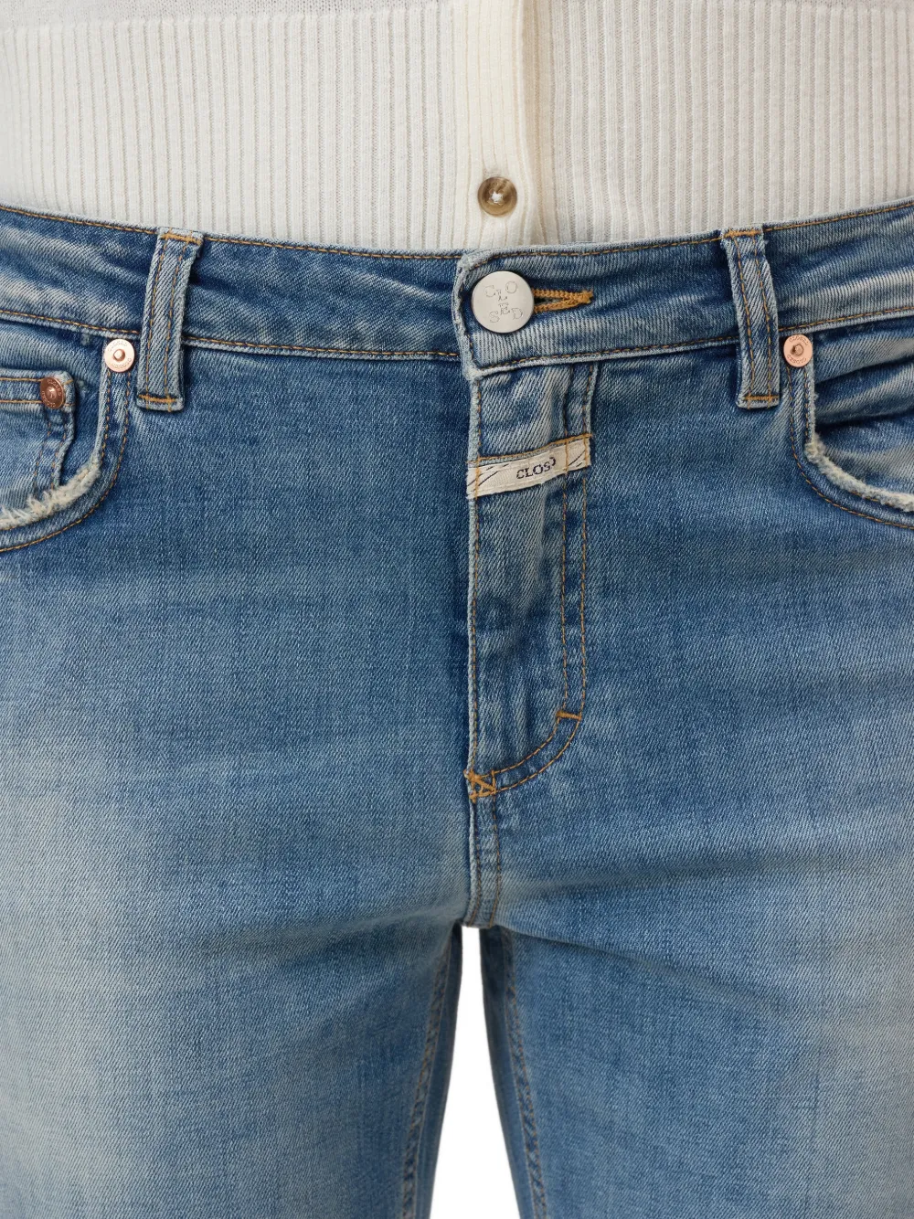 Closed Jovanna jeans met gerafelde zoom Blauw