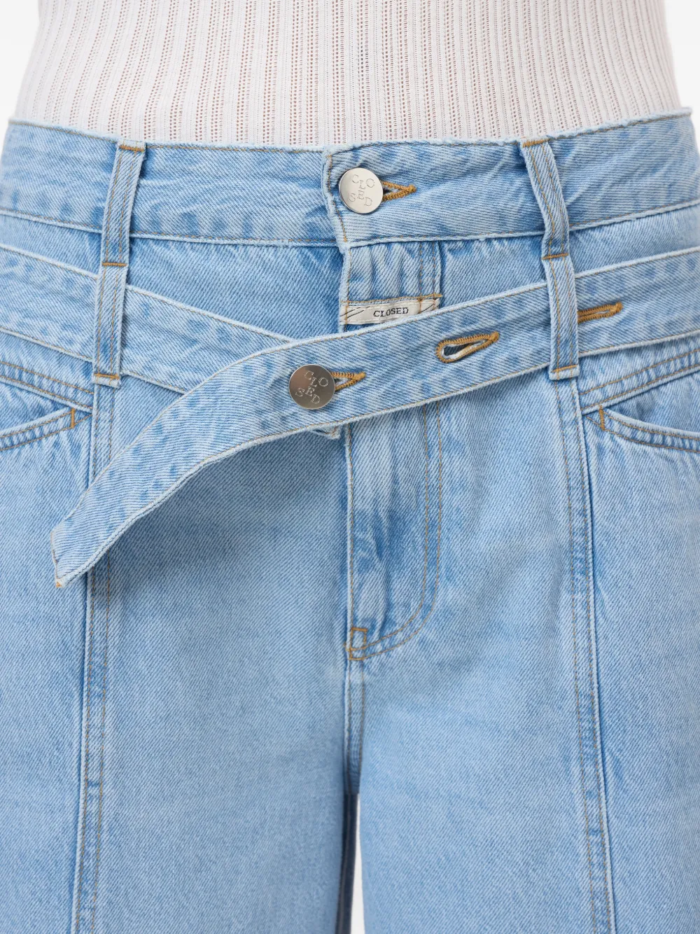 Closed Zoya-X jeans met ceintuur Blauw