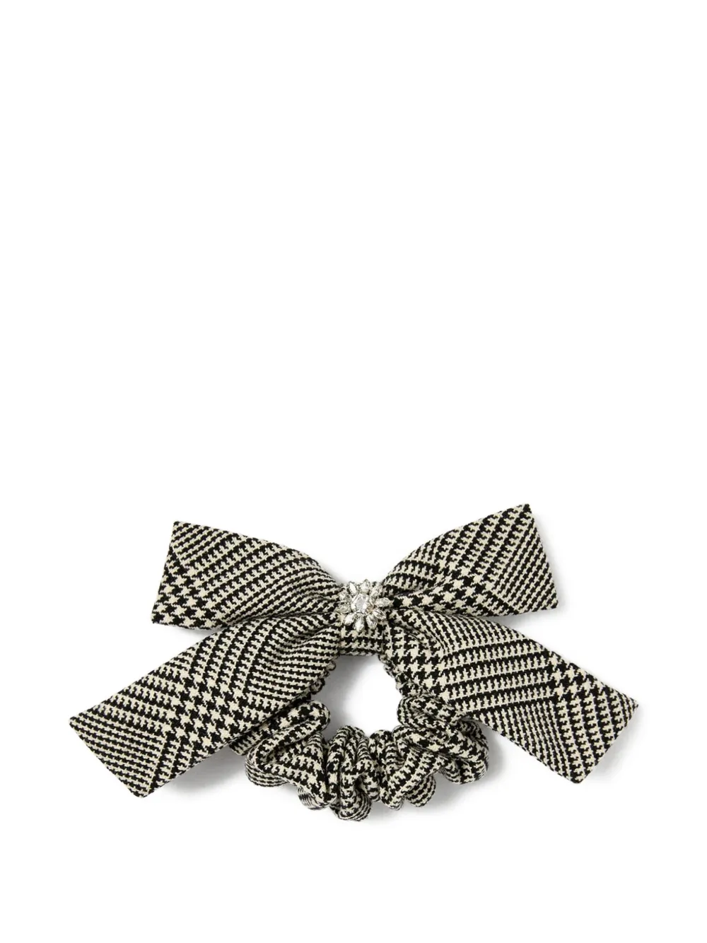 Self-Portrait Kids bow houndstooth hair band - Nero