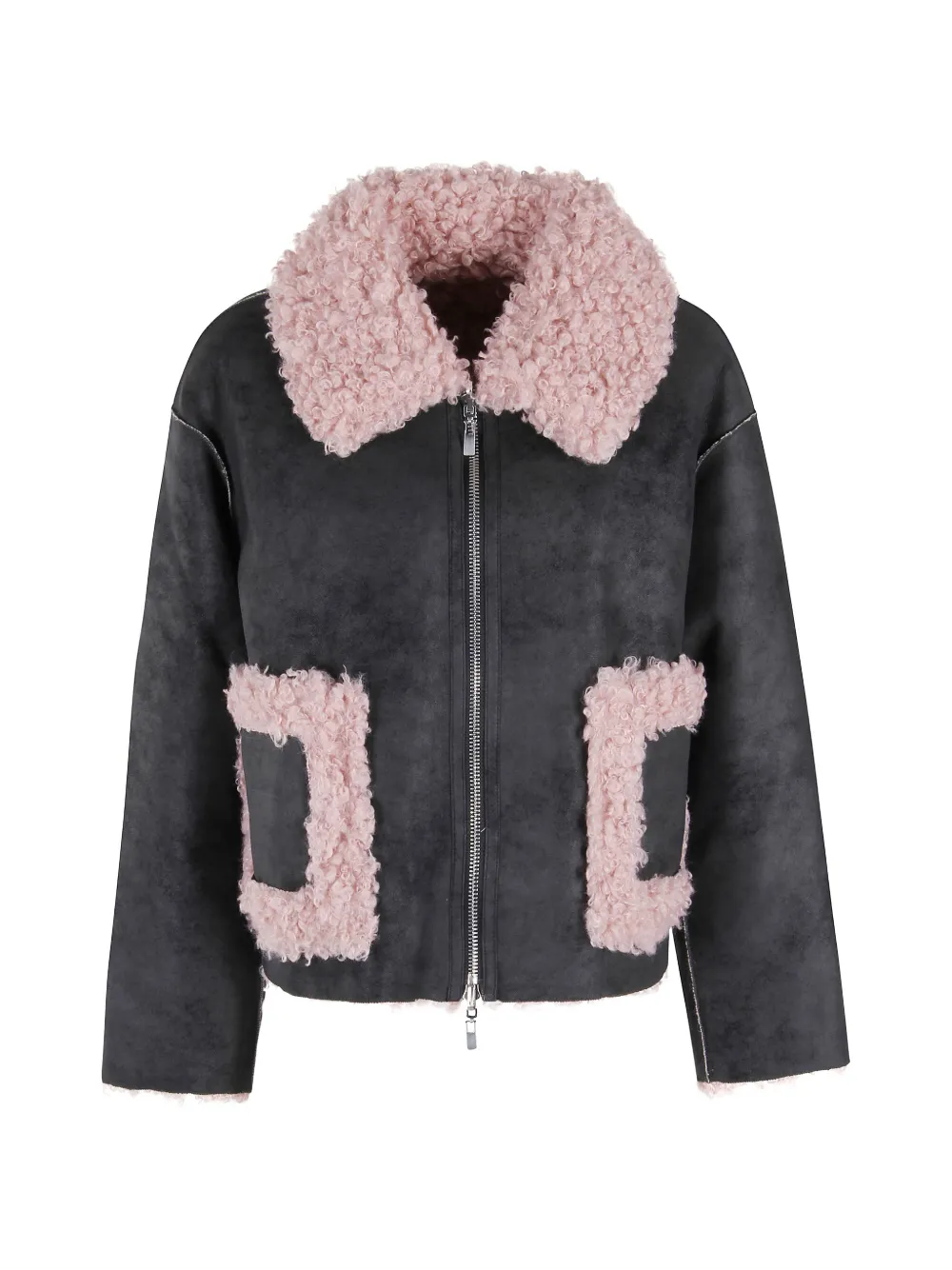 Jakke Vera pointed-collar patch-pocket jacket - Nero