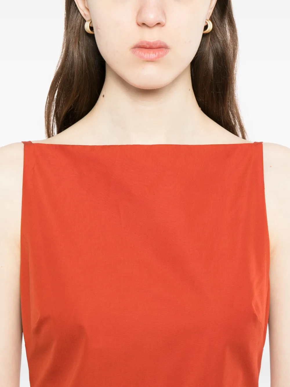 Adam Lippes Ren midi-jurk Oranje