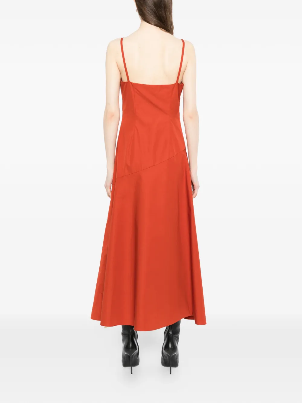 Adam Lippes Ren midi-jurk Oranje